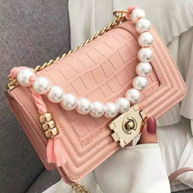 GIJ TASWANITA SLEMPANG MUTIARA  E5470 TAS CROCO CHANEL BOY X PEARL (free gift)