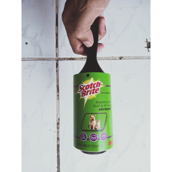 Pembersih debu rambut roller lint, LINT ROLLER, SCOTHBRITE 3M, pembersih rambut kucing anjing di baj