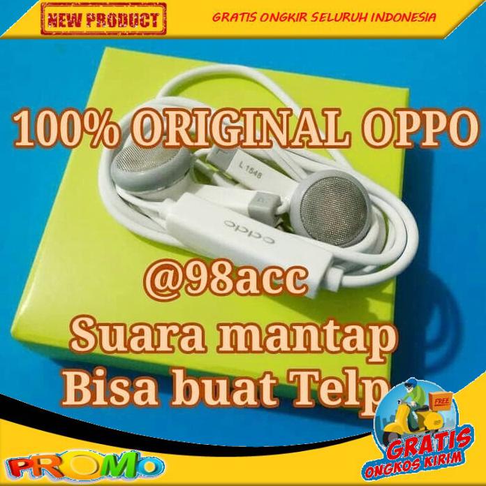 TERBARU ORIGINAL HEADSET EARPHONE HANDSFREE OPPO A77A53F5A33A71 BOLEH RESELLER