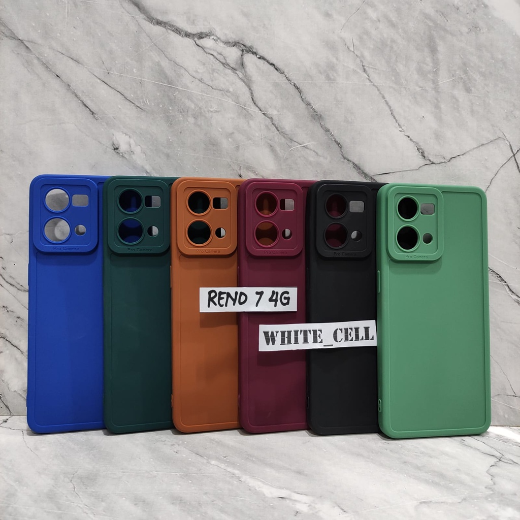 SoftCase ProCamera Silicon Matte Case Full Cover Oppo Reno 7 4G Find X5 Pro White_Cell