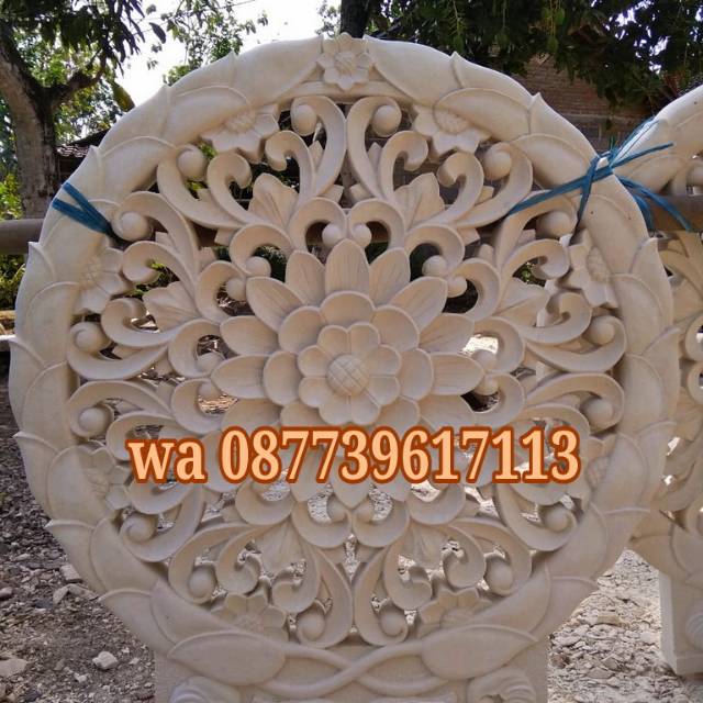 relief batu paras ukir batu alam ornamen loster
