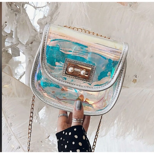 Tas Sling Bag wanita Jelly Transparan