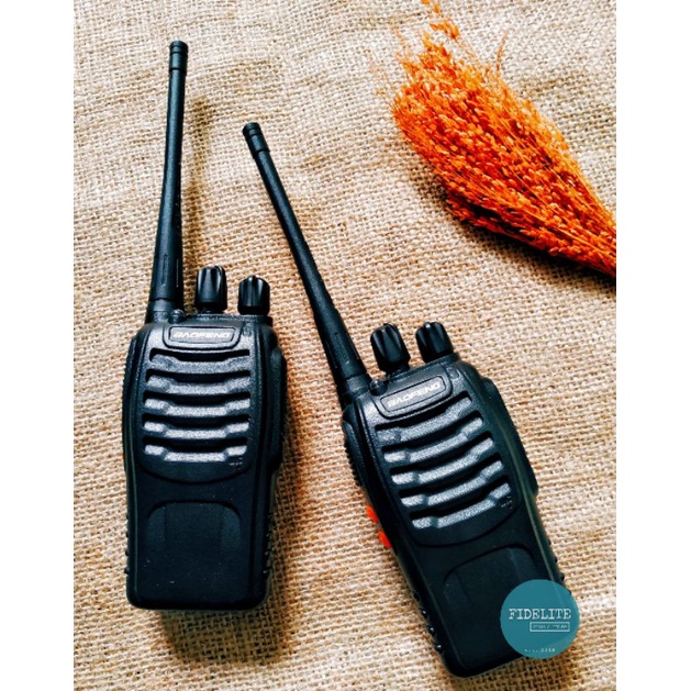 COD HT Walkie-Talkie Handy Talkie Genggam BF-888S Satu Set Lengkap Isi 2 Interkom Keamanan Hotel Produsen &amp; Sipil