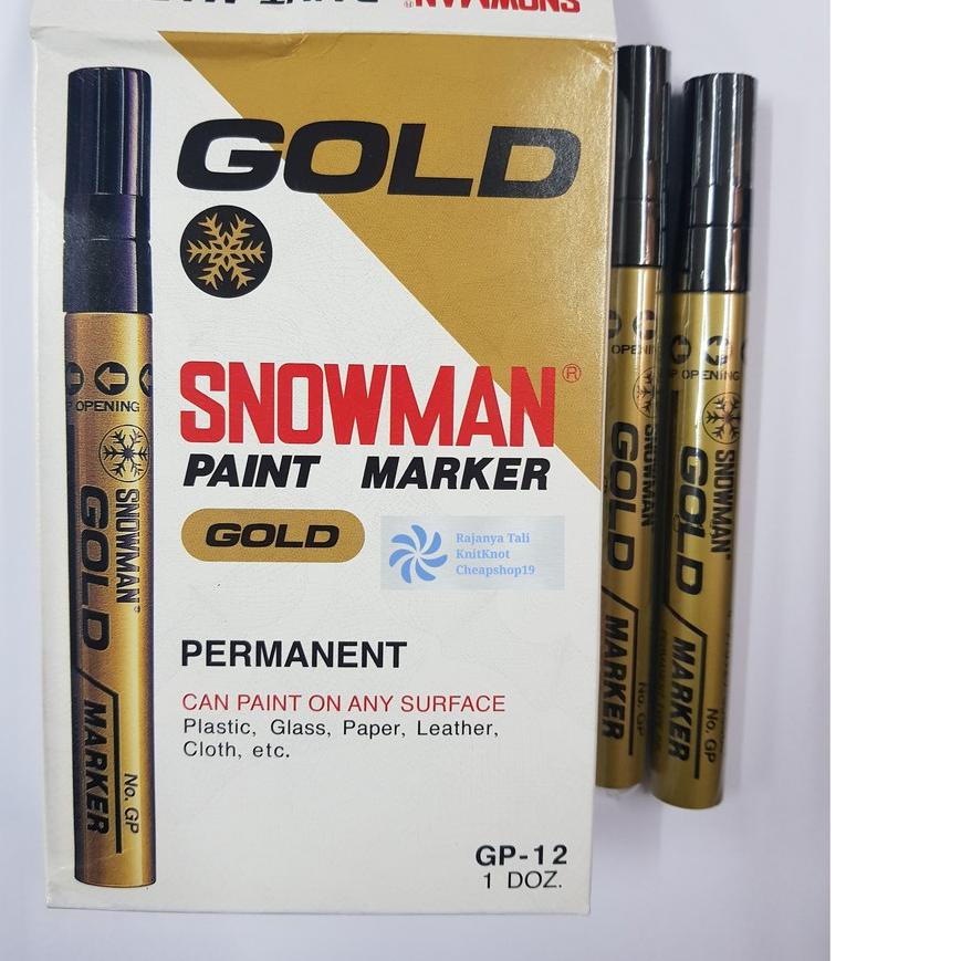 

[KODE 77] Spidol Permanent Paint Marker (Gold) Medium SNOWMAN produck terbaik
