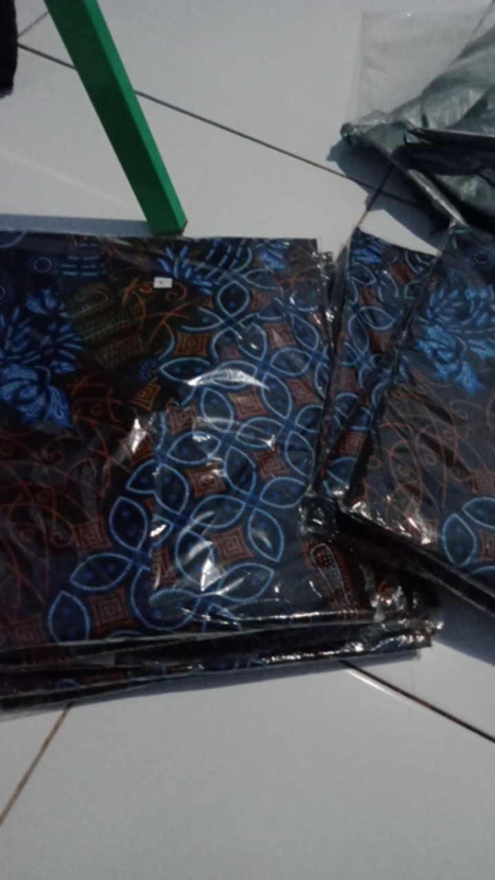 Couple Batik Tunik Modern Seragam Kerja Kantor Lengan Panjang