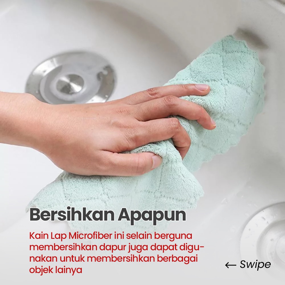 Kain Lap Microfiber Lap Dapur Cepat Menyerap Air