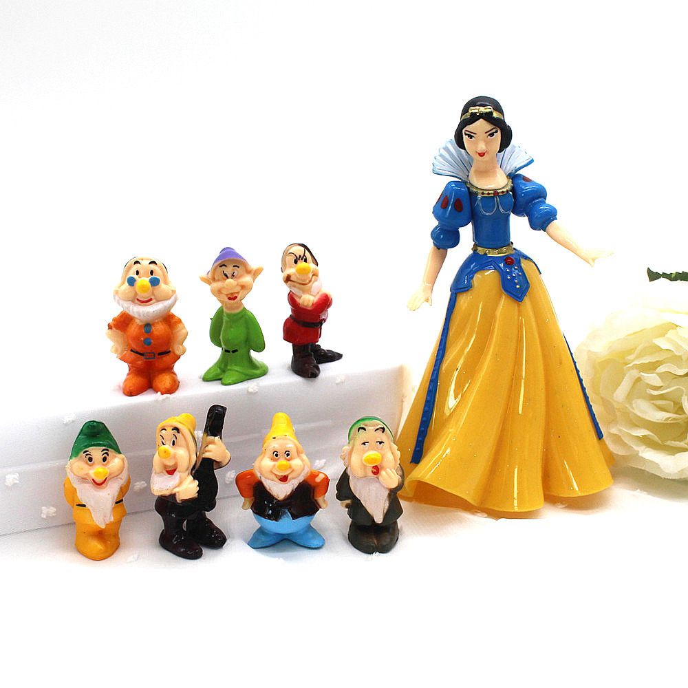 Snow White and the Seven Dwarfs Figures 8pcs/Set Miniatures Kids Fans Gift Toys