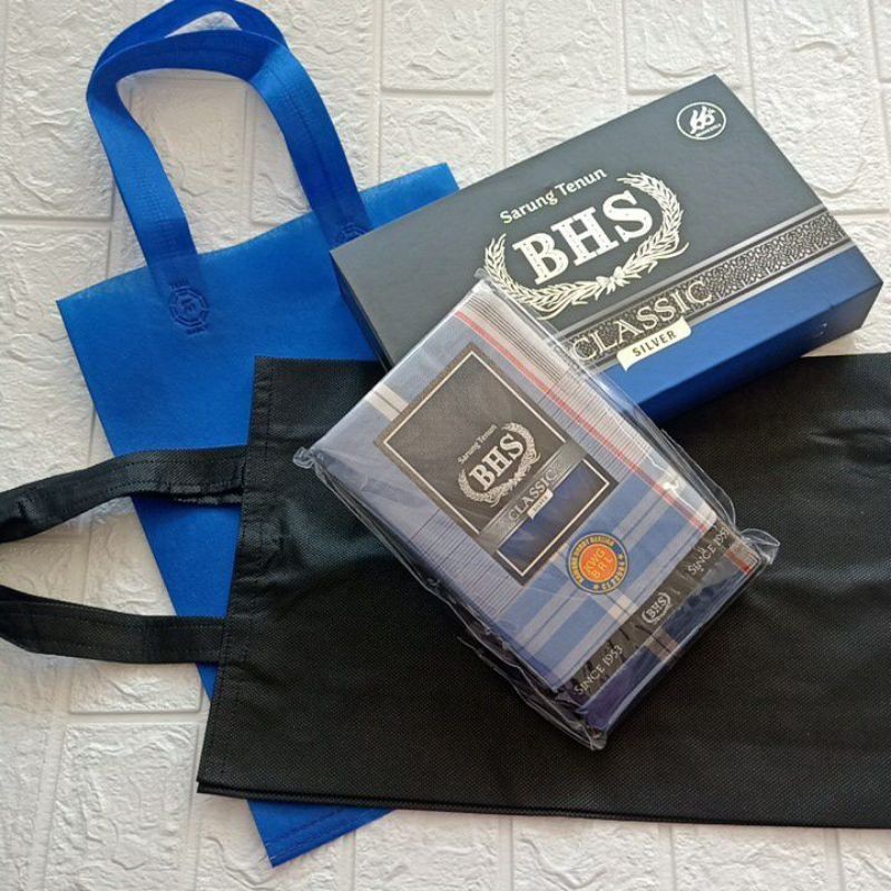 Kain Sarung BHS Classic Silver Original Tenun Premium