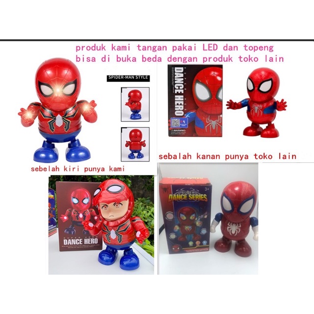 mainan anak / dance hero / dancing iron man / spiderman