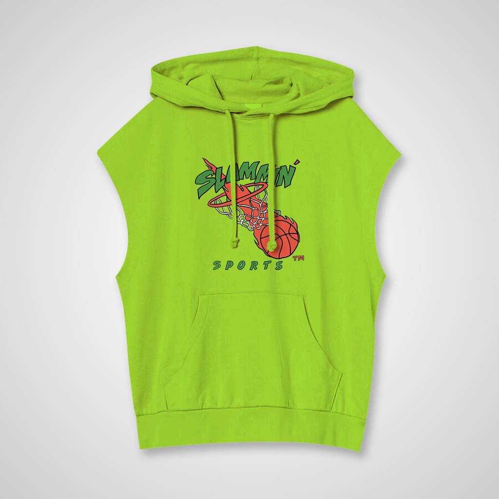 SLEEVELESS SLAMMIN SPORTS HOODIE VEST / HOODIE VEST UNISEX