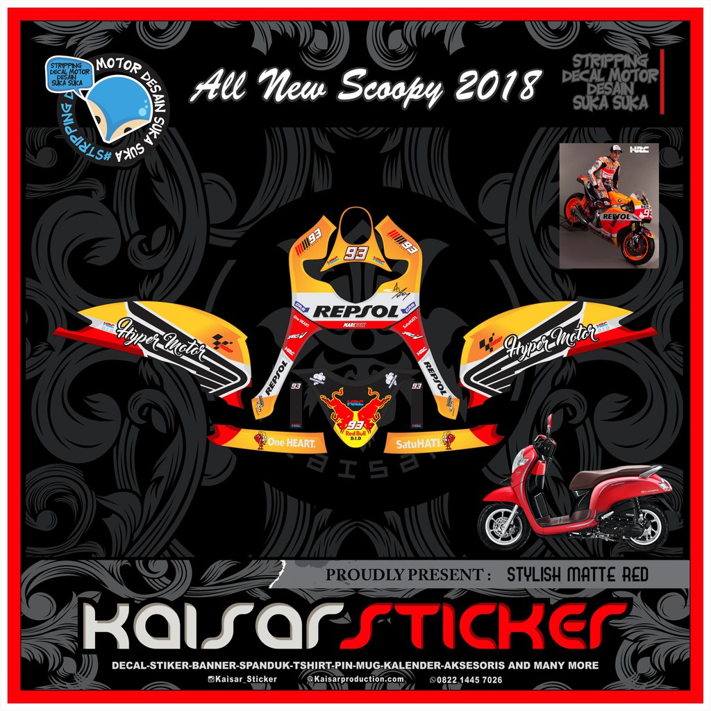 Paling Baru  Stiker  Scoopy  2021 Full Body Aneka Stiker  Keren