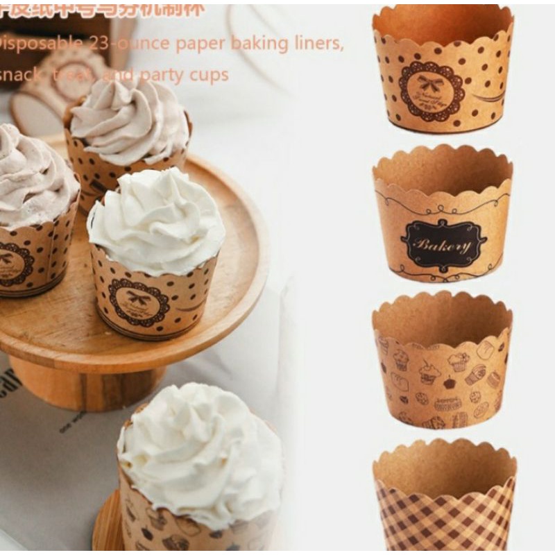 CUPCASE BRUDER CUP / Cup Muffin Batik/Cupcase kue / Cup Bolu kukus / cup Brownies isi 100 PCS