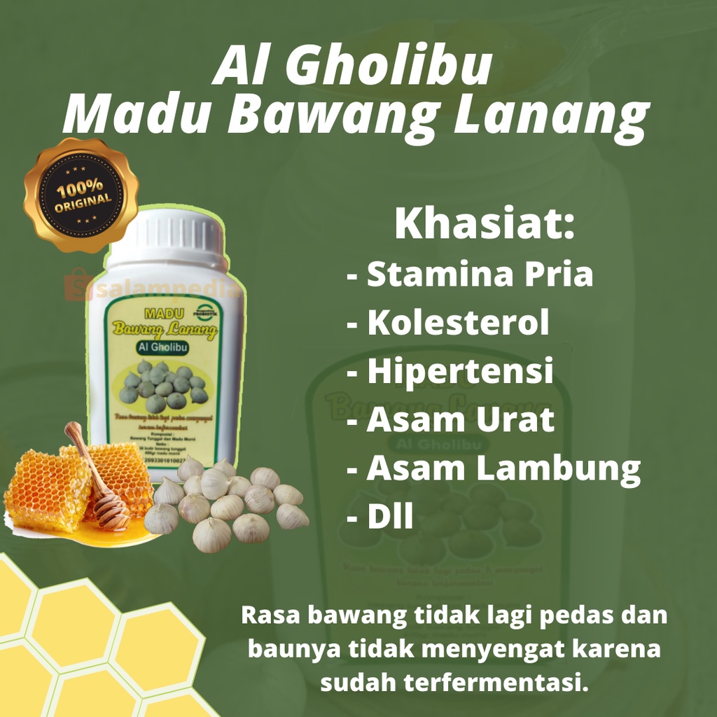 

Madu Bawang Lanang Al Gholibu (400 Gram Madu & 30 Butir Bawang Lanang)