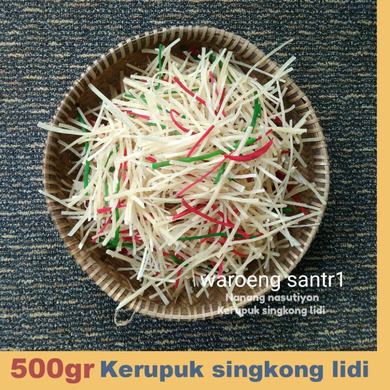 

Kerupuk krupuk singkong lidi mentah gurih nagih siap goreng 500gram