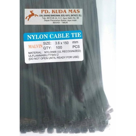 

۝ Cable Ties Nylon 15 cm Hitam ☂
