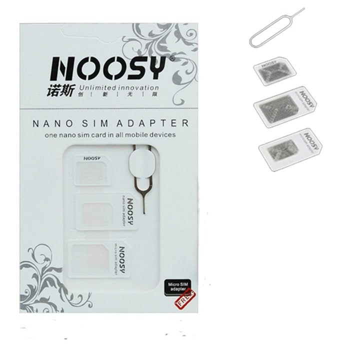 Noosy Sim Card Adapter Nano / Micro Mini Sim / Injector 4 In 1 Xiaomi