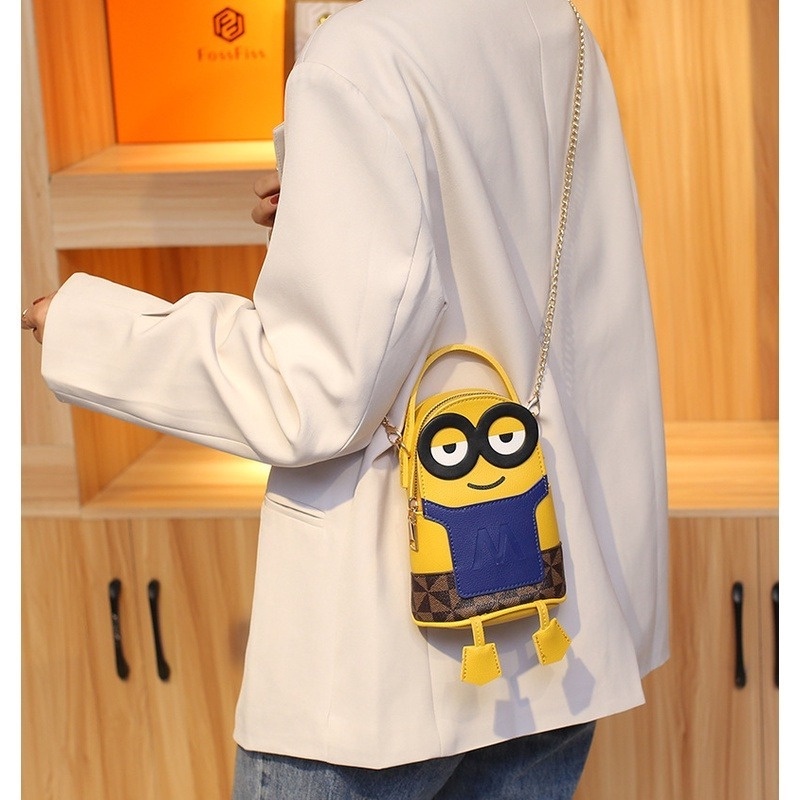 【COD】12/20CM Tas Selempang Mini Minion/Selempang Minion/MinionTas