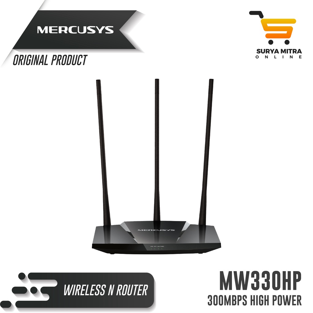 Mercusys MW330HP 300Mbps High Power Wireless N Router  MW-330HP