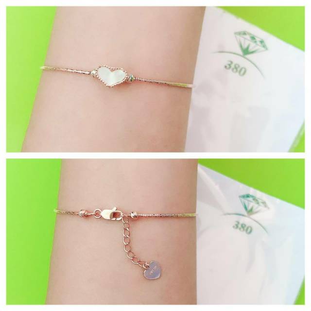 Gelang kawat emas love kadar 375