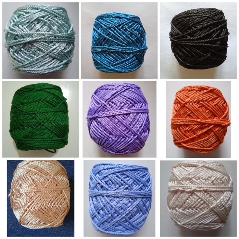 benang rajut poly kilap