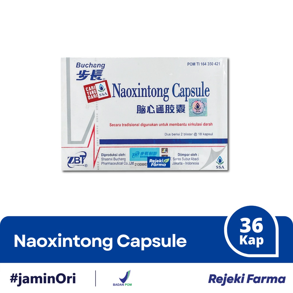 [BPOM] Naoxintong Capsule Buchang SSA 36 Kapsul - Obat Sirkulasi Darah