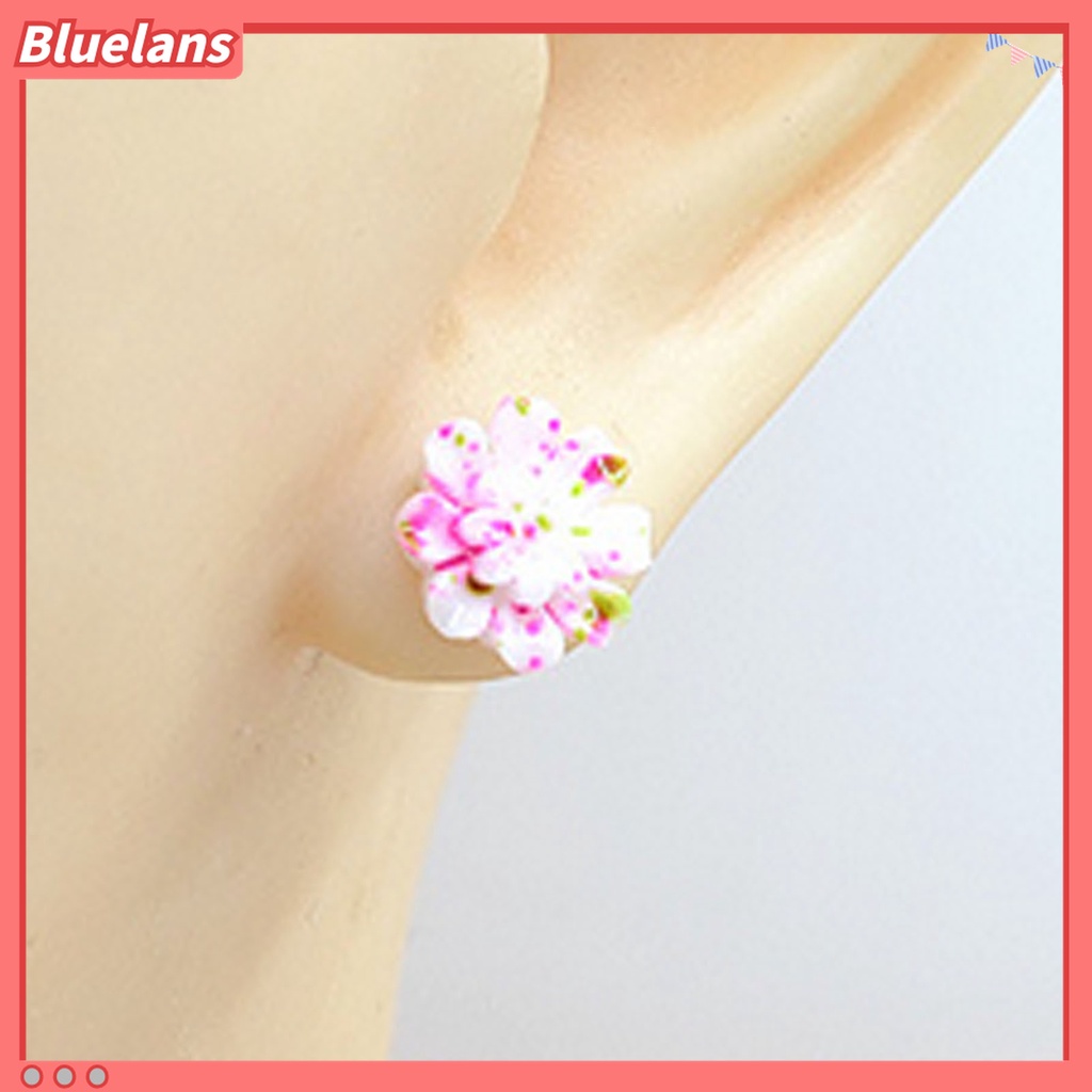 6 Pasang / Set Anting Tusuk Mini Portable Aneka Warna Bahan Resin Untuk Wanita