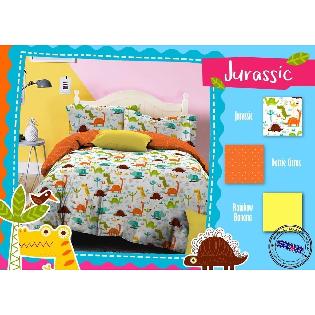 STAR9 - Sprei Katun Motif Anak Tinggi 30 cm 120x200 100x200 90x200 Seprei Karakter