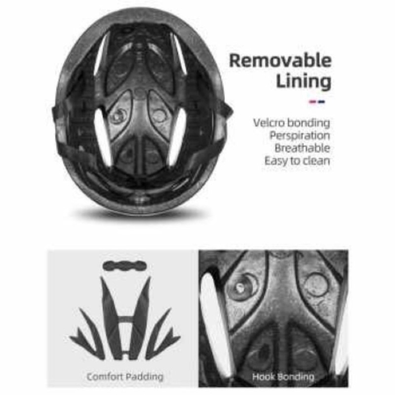 Helm Sepeda ROCKBROS Cycling Bike Helmet + Visor magnetic lens TT-16CP