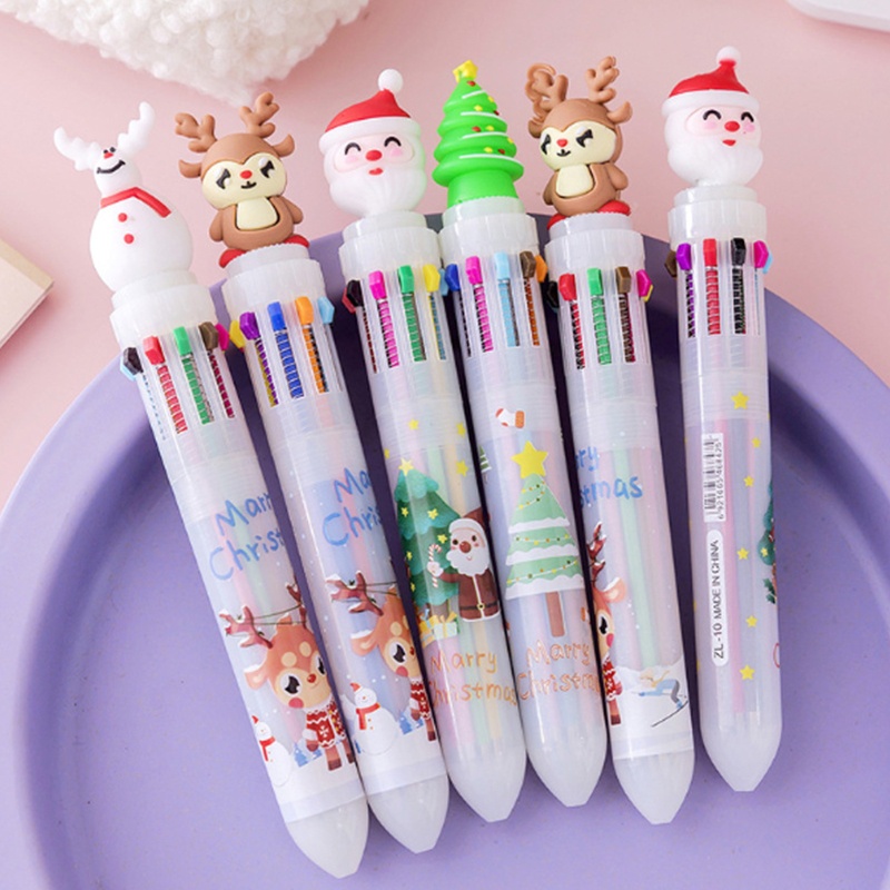 Zzz Pulpen Tekan 0.5mm Multi Warna Untuk Hadiah Natal Anak Pra Sekolah 5