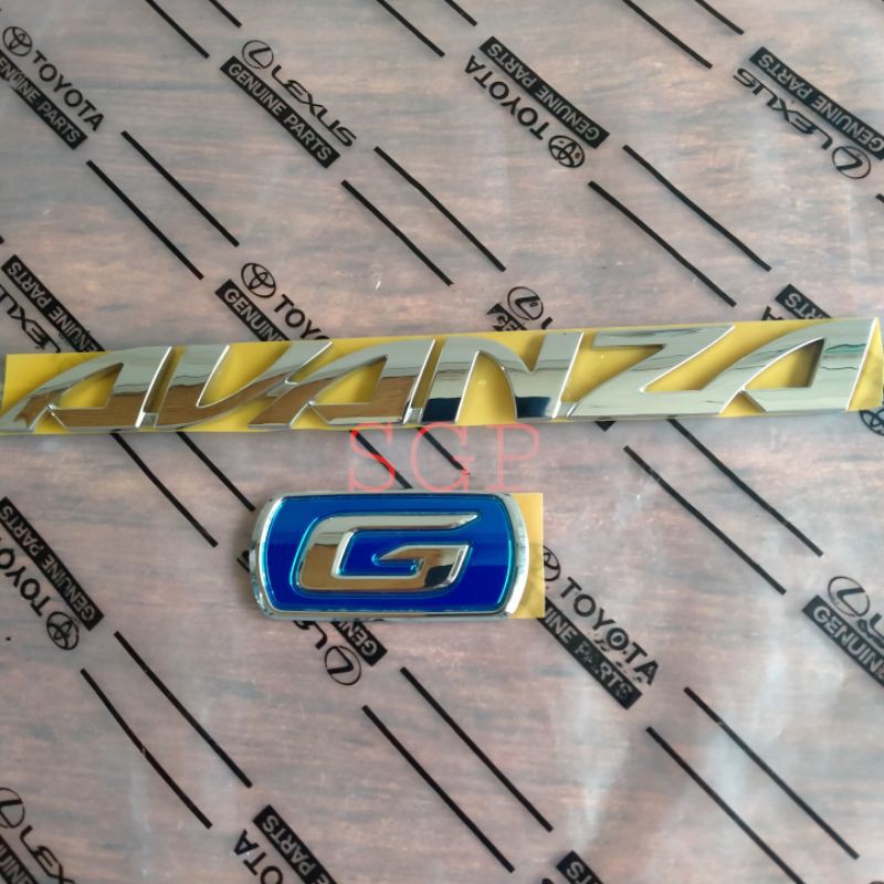 Logo emblem bagasi Avanza G biru original