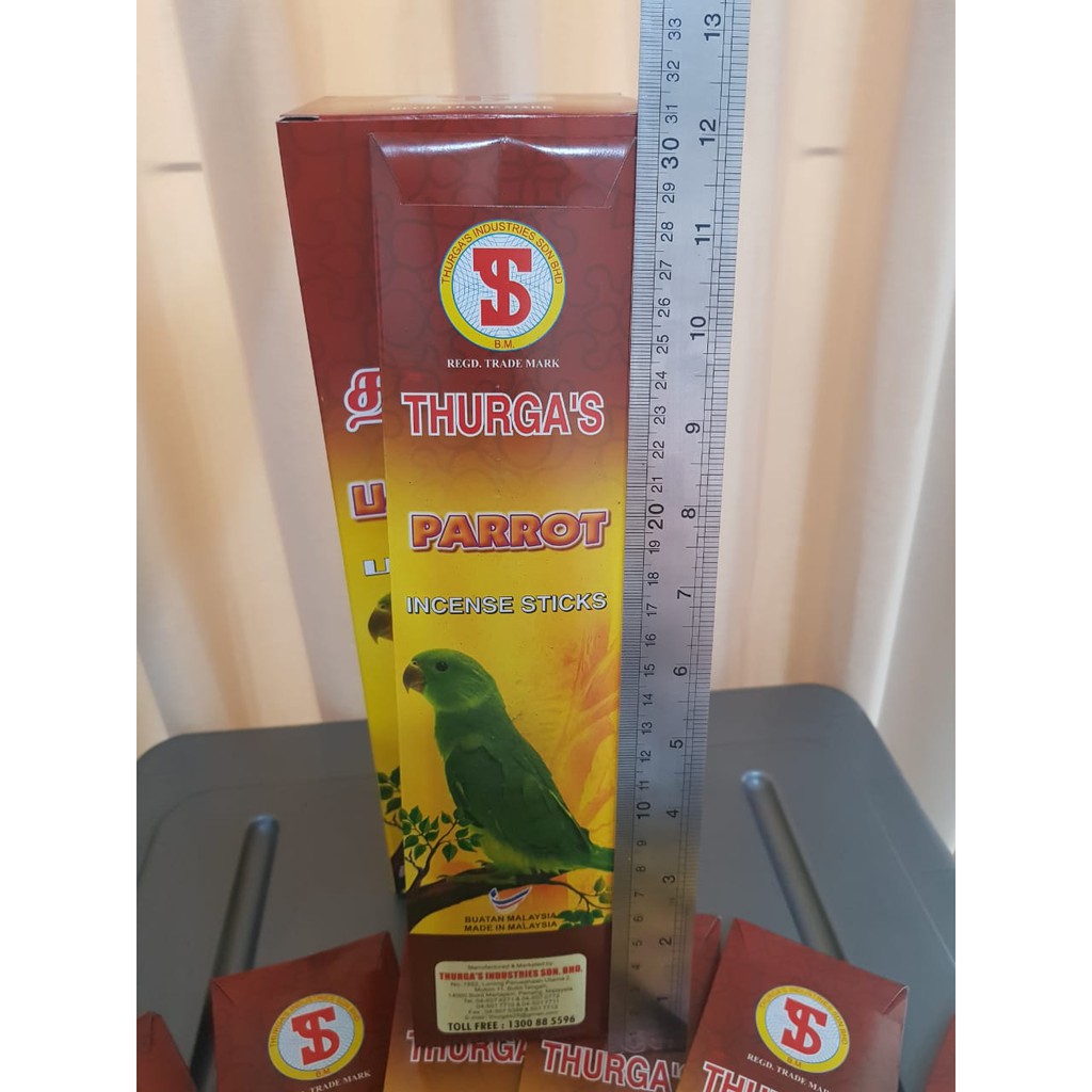 Super Wangi: Dupa Thurgas Parrot Buatan Malaysia Isi 12 Batang Hio