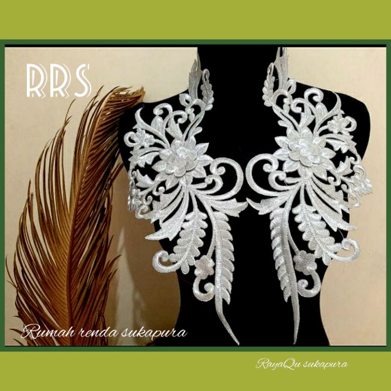 renda bordir dada murah / renda kebaya murah / renda murah