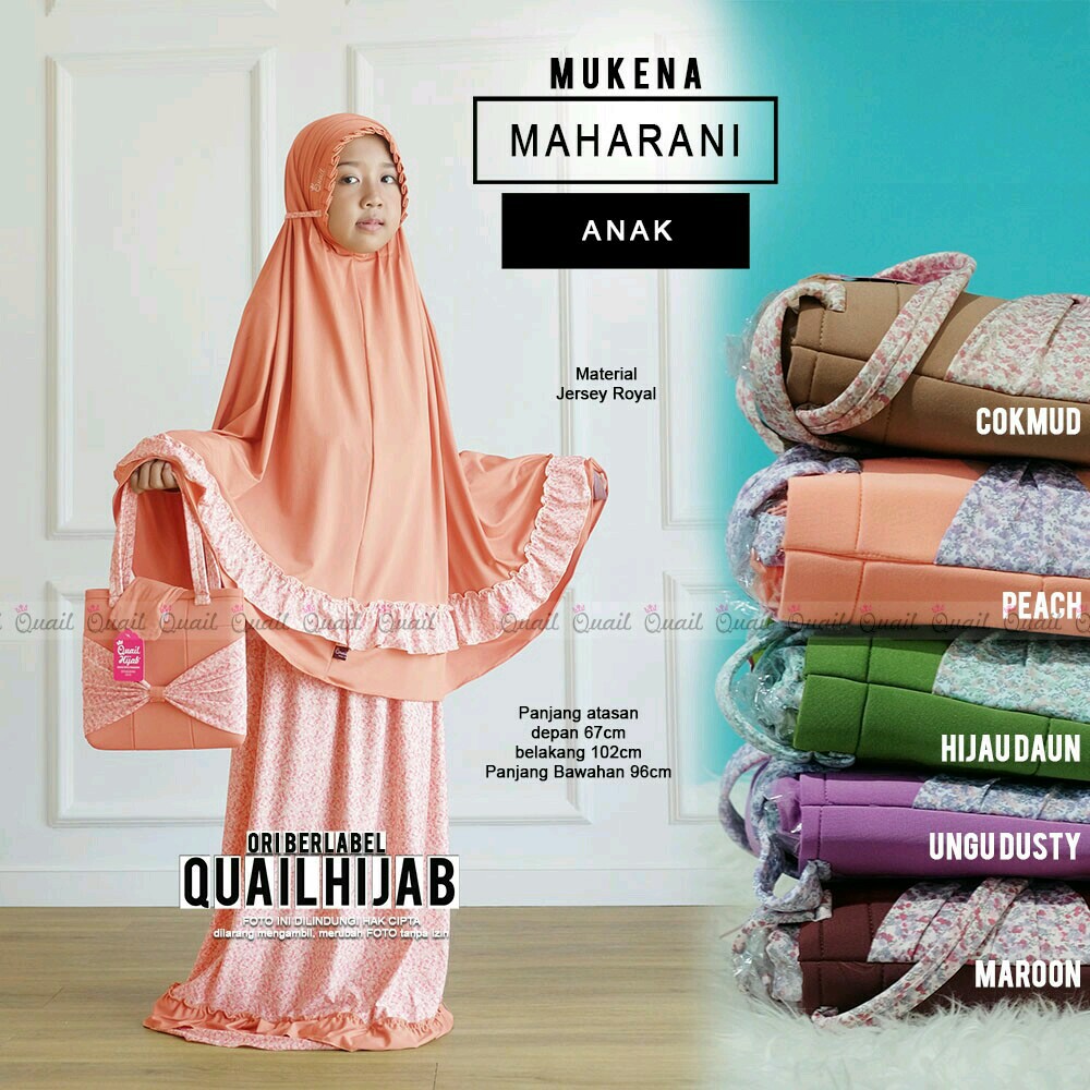 MUKENA ANAK MAHARANI QUAIL HIJAB INSTAN | ORIGINAL QUAIL HIJAB