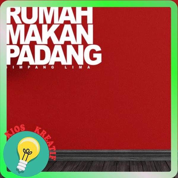 New Stiker Kaca Dinding Rumah Makan Padang Sticker Custom Cutting Warung Shopee Indonesia