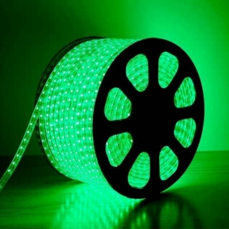 Lampu LED STRIP METERAN HIJAU / GREEN SMD 5050-60D waterproof AC 220V