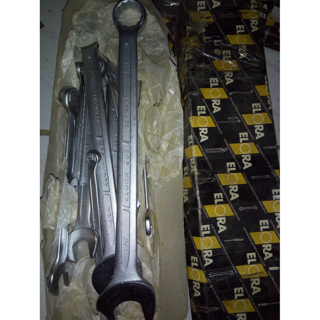 Kunci Ring Pas Kombinasi Set 12 Pcs Type INCH - Combination Wrench Set SAE Type ELORA AF 205
