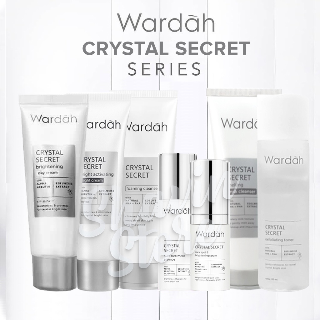Paket Wardah Crystal Secret Whitening Series Complete Skincare (Wardah White Secret Series) Lengkap 2pcs/3pcs/5pcs/7pcs-Paket 7 in 1 (7 pcs)