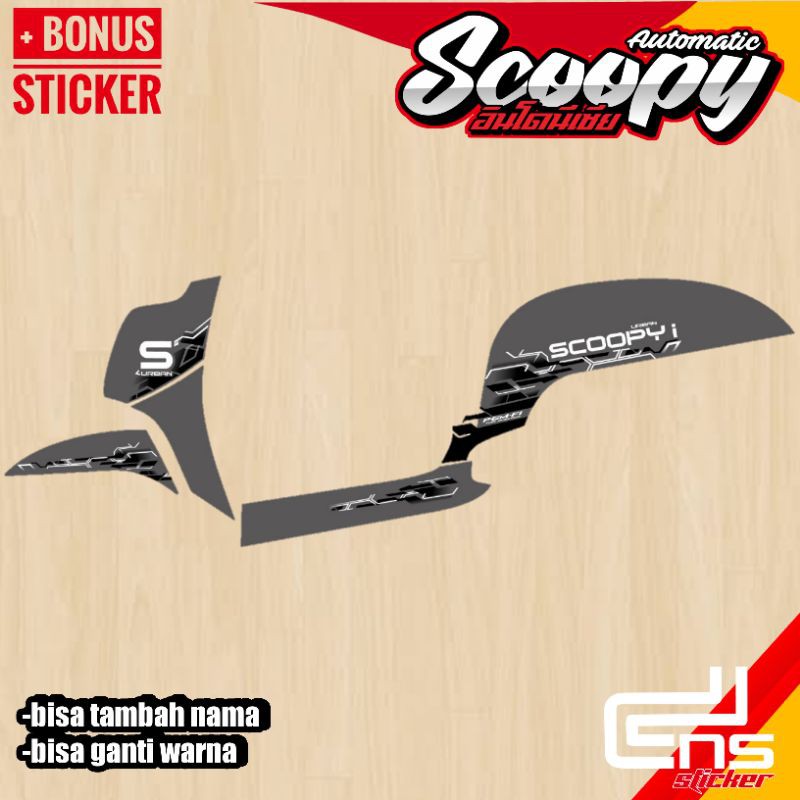 striping scoopy variasi transparan scoopy i