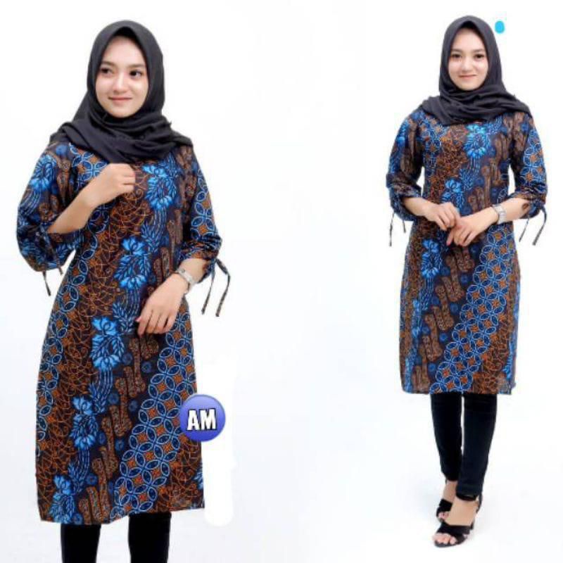 TUNIK BATIK /ATASAN BATIK WANITA MUSLIM /Lengan Panjang Size M,L,XL,XXL