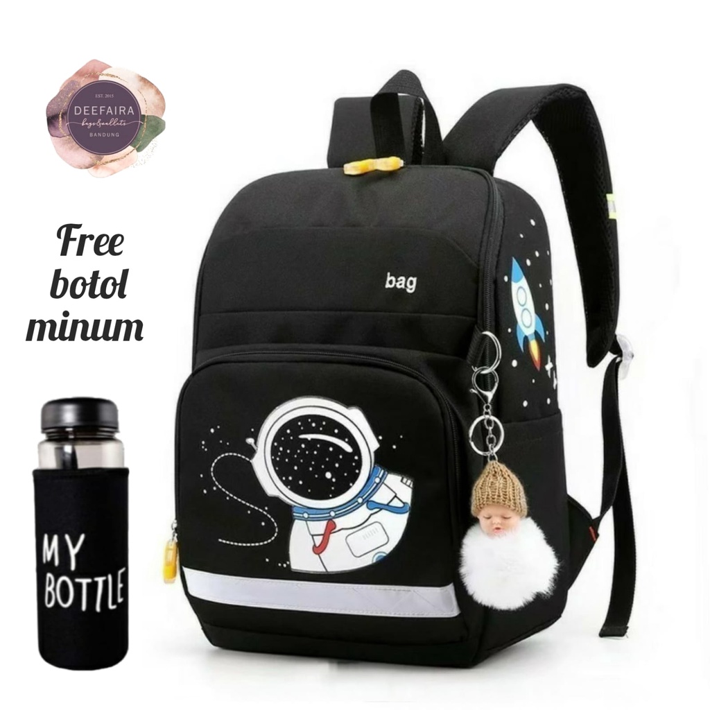 Tas Ransel Anak Humaan Astr0n00t Free Botol Minum Tas Sekolah Paud Tk Sd