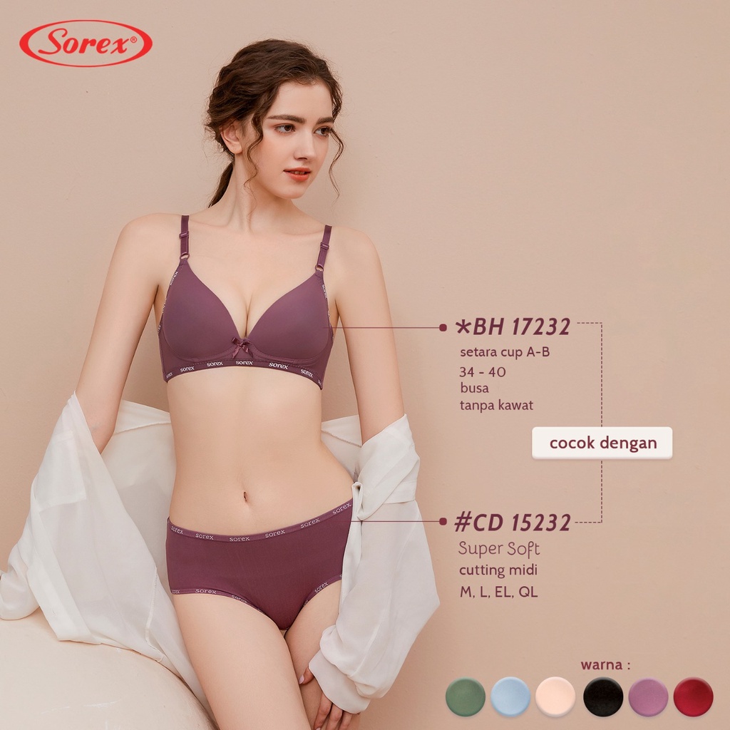 BRA BH tanpa kawat Basic 17232 Sorex