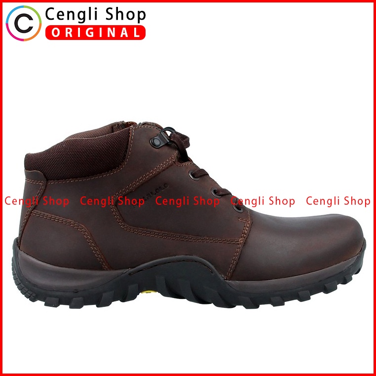 SEPATU BOOT PAKALOLO PRIA ORIGINAL CASUAL KULIT ASLI COKLAT PB15