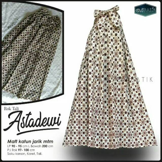 Rok Tali Astadewi Bunga Batik Bledak Klok Flare Skirt Panjang Bawahan Kebaya
