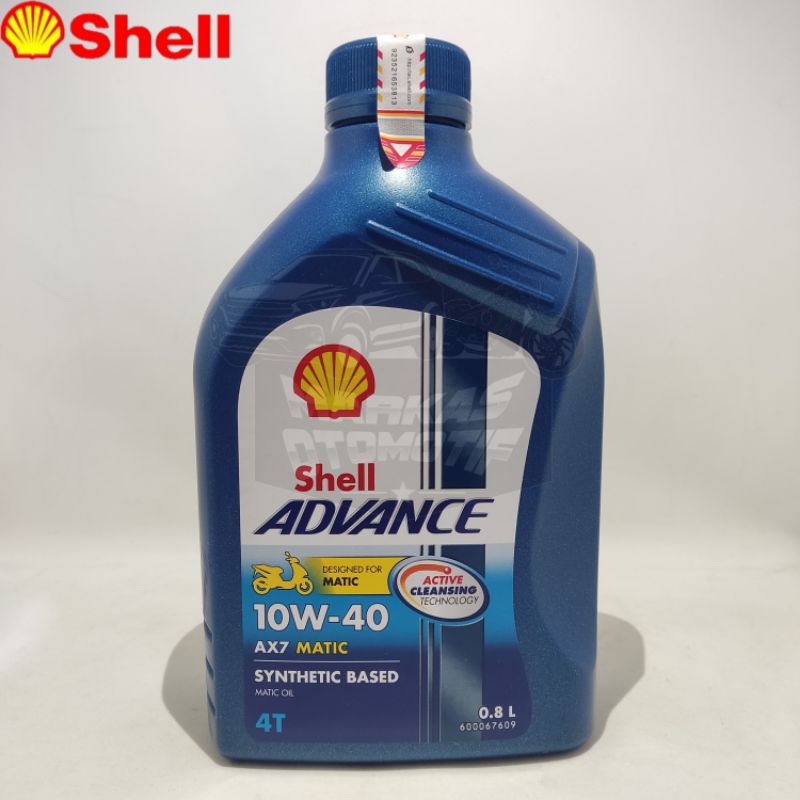 OLI SHELL ADVANCE MATIC AX7 10W-40 800ML/100% ORIGINAL/OLI MESIN MOTOR MATIC/BEAT MIO VARIO NMAX PCX