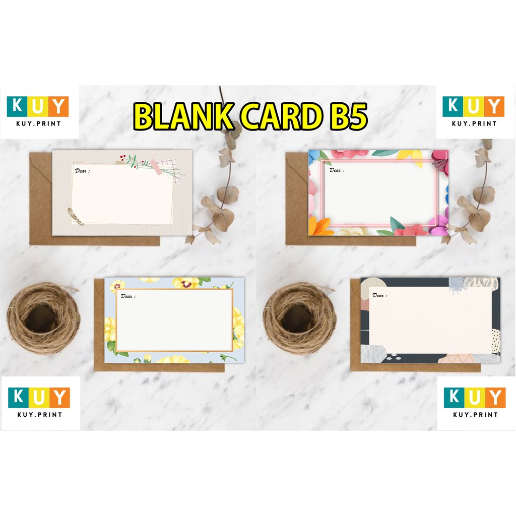 

KARTU UCAPAN | BLANK CARD | GREETING CARD B5