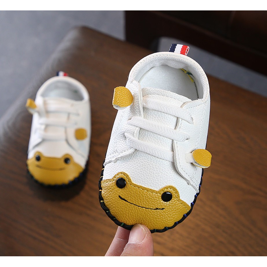 Sepatu bayi anak import motif kartun dua warna