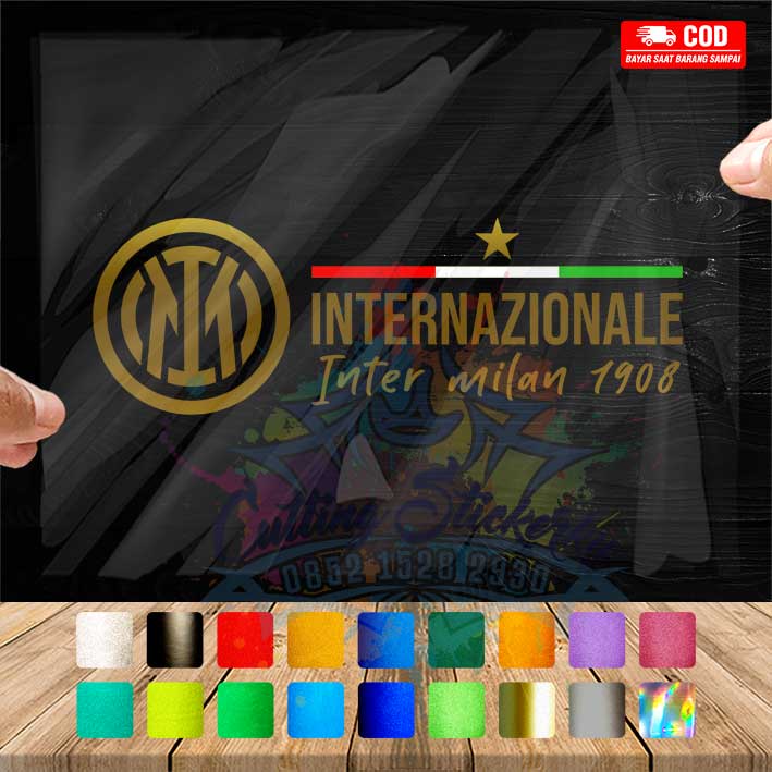 Cutting Stiker Inter Milan Variasi Motor Mobil Sticker Timbul Keren Nyala Dasbor Spakbor Visor Body Kaca Helm Laptop Hologram Reflective Tahan Air Bodi Samping Nama Scoopy Vario Beat NMAX PCX Vespa Aesthetic Pickup Anime Windshield Kustom Modif Bola