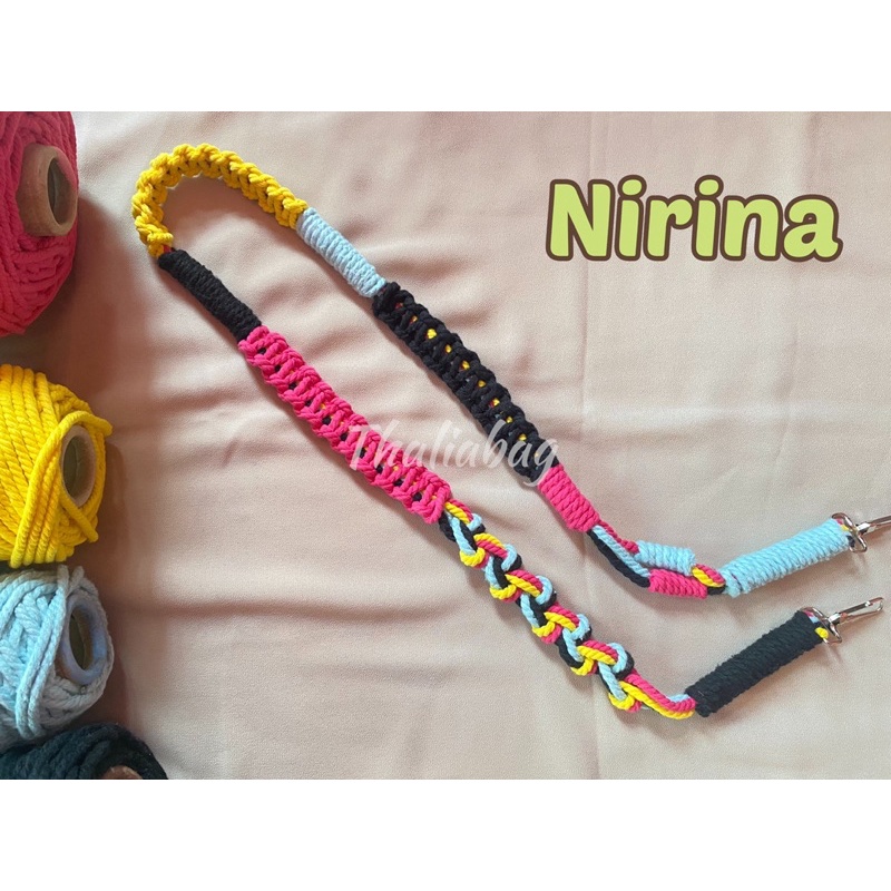 READY STOK STRAP BAG MACRAME NIRINA BY THALIABAG// TALI TAS MURAH// HANDMADE MACRAME // SLINGBAG // SHOULDERBAG // KEYCHAIN // STRAPBAG MACRAME//