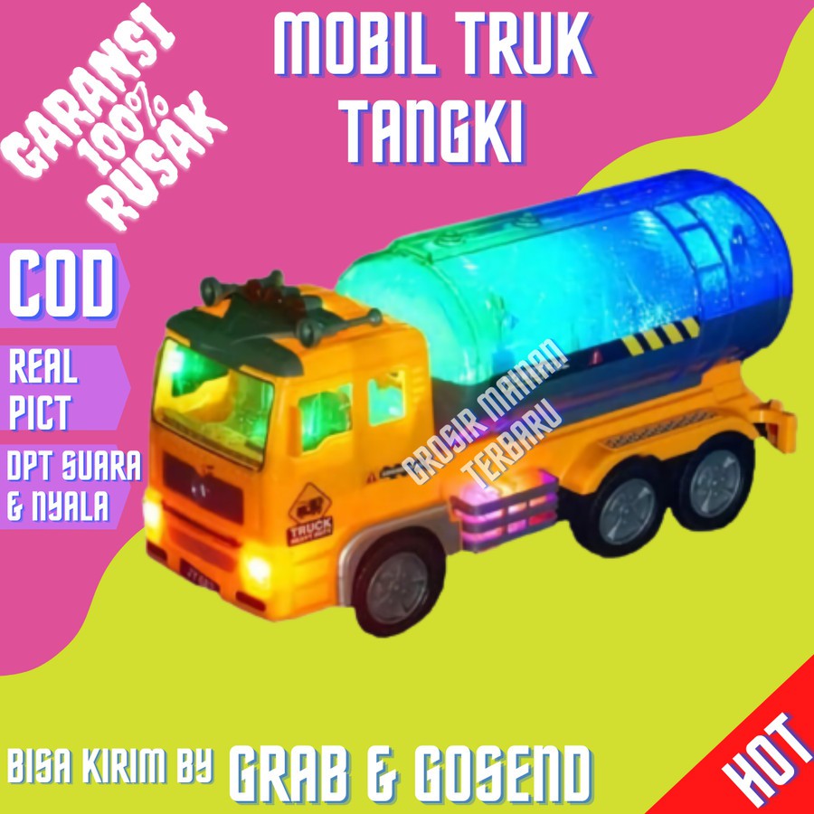 Mobil Miniatur Truk Oleng Kayu Murah Besar Tawakal Ada Lampu Belok Sni Cod Mainan Anak Bayi Laki2