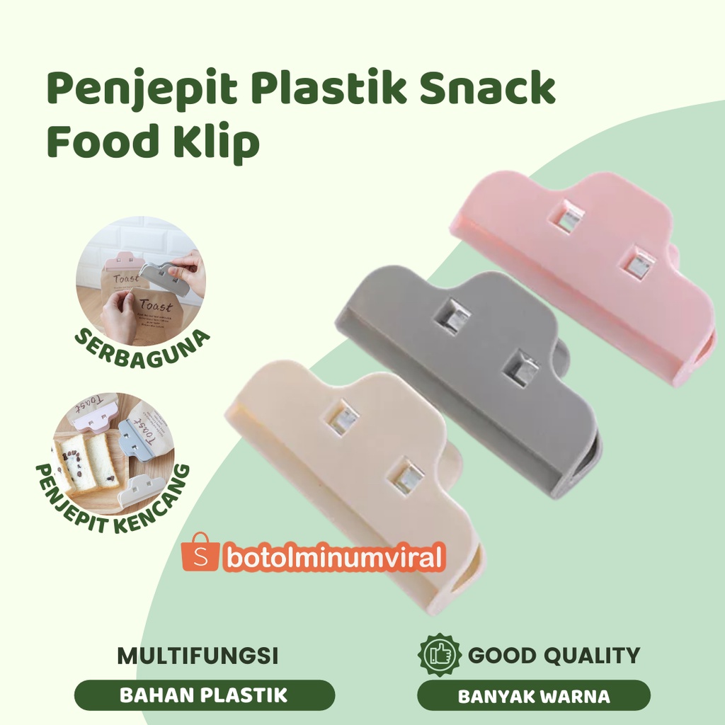 Jepitan Makanan Jepit Klip Snack Capit Plastik Kemasan Sealer Food PREMIUM